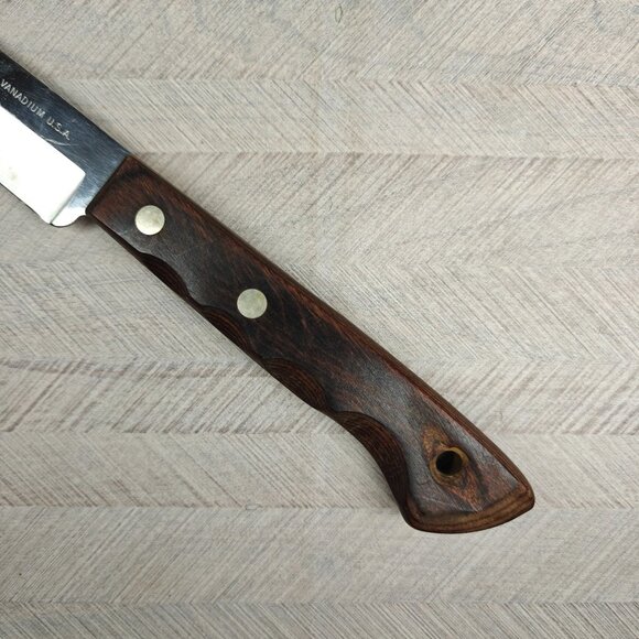 Ekco Flint Stainless Vanadium Carving Slicing Knife With Wood Handle - Picture 2 of 7